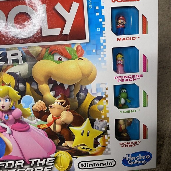 Monopoly Gamer Nintendo Mario Brothers Battle For Highest Score New Hasnbro - Picture 3 of 5